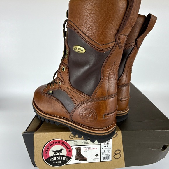 Irish Setter Elk Tracker 882 Men Hunting Boots 600g Insulated Brown Leather 8 E2 - Picture 5 of 16